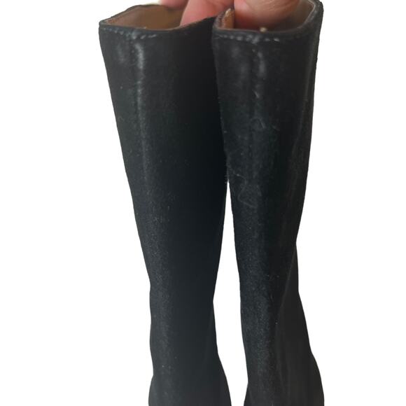 Balenciaga Black Suede Platform Stiletto Heel Boots Size 37 EU - Picture 4 of 13